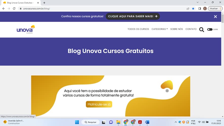 Unova oferece cursos gratuitos online - Seu Curso Digital