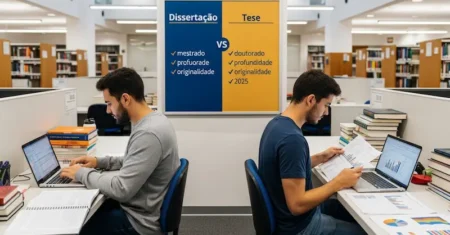 Dissertação vs. Tese: Uma Comparação Detalhada em 2025